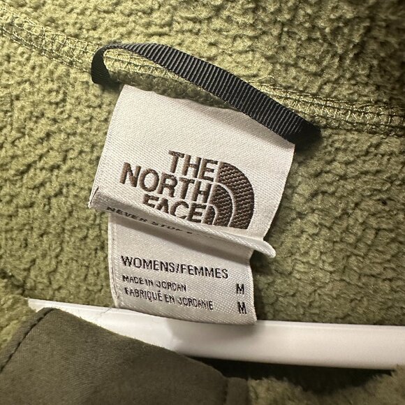 Northface Long Cragmont Polar Fleece Coat Jacket Green Size Medium Volcom - Picture 5 of 10